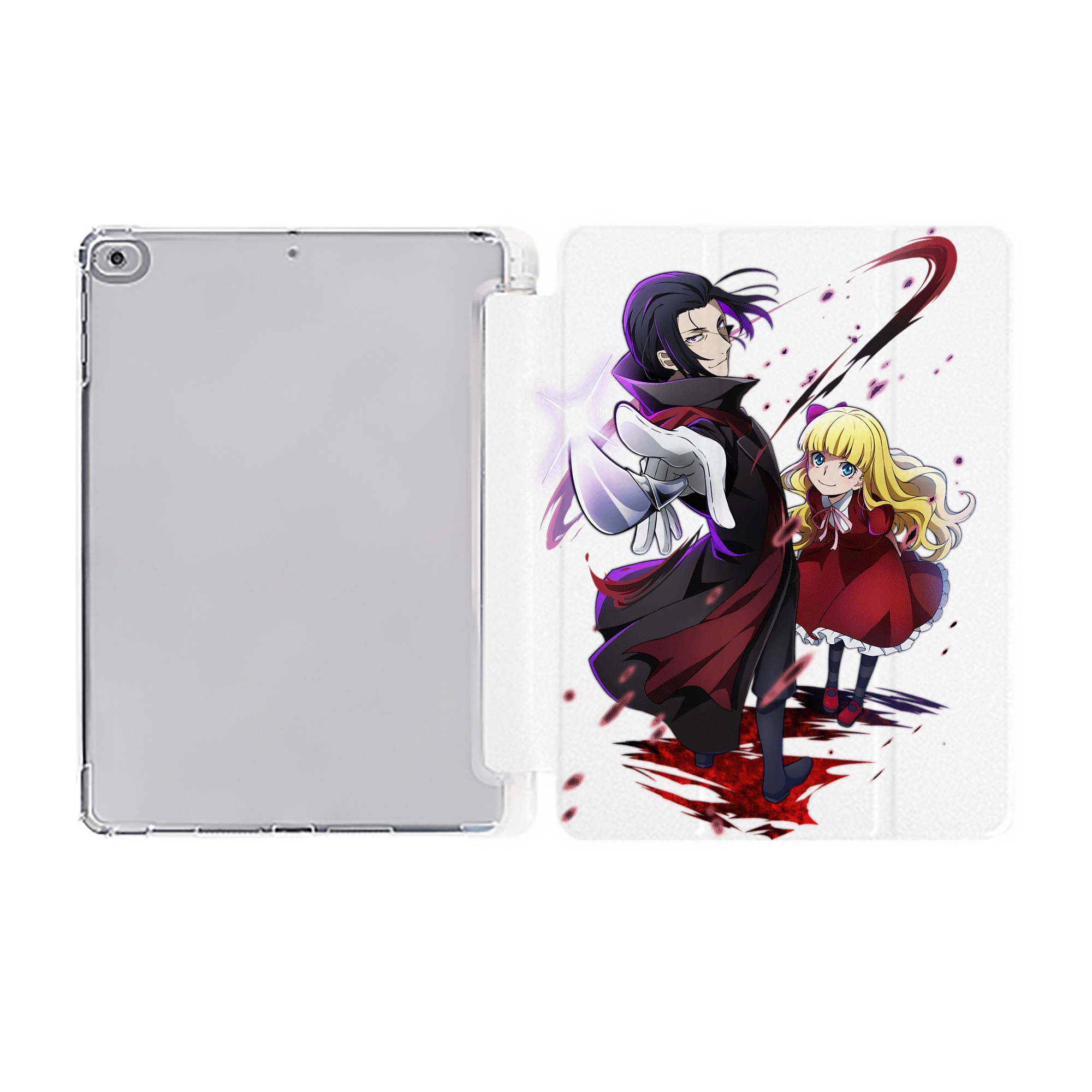 （画像用） 文豪ストレイドッグス Bungo Stray Dogs IPad ケース ペン収納付き 三つ折りスタンド PUレザー×シリコン 対応機種9.5/10.5/10.9インチ